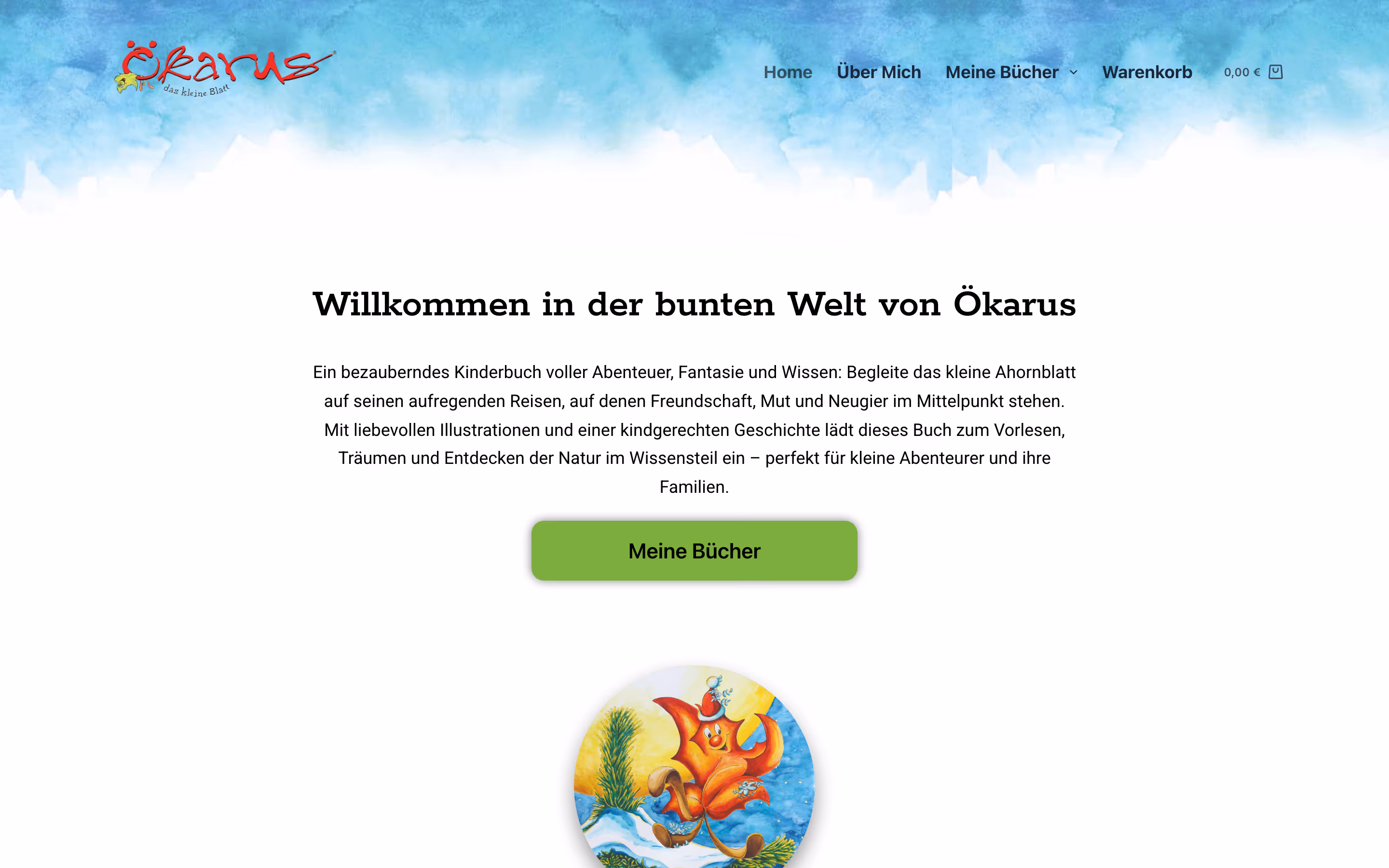 Startseite von Ökarus im Browser