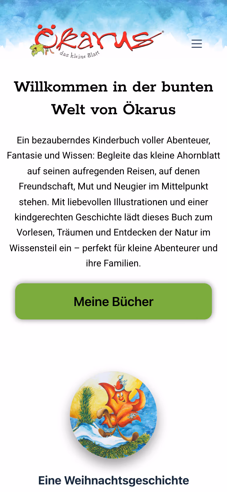 Startseite von Ökarus auf dem Handy